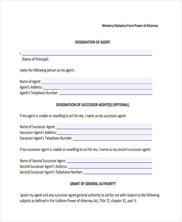 FREE 24+ Printable Power of Attorney Forms in PDF MS Word