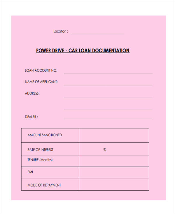 free car loan agreement1