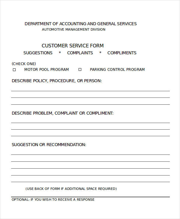 FREE 20+ Service Forms in Excel