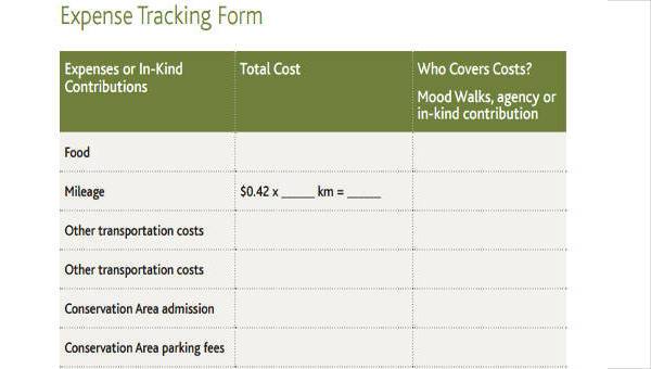 free expense forms