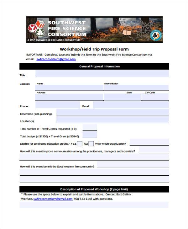 free field trip proposal form