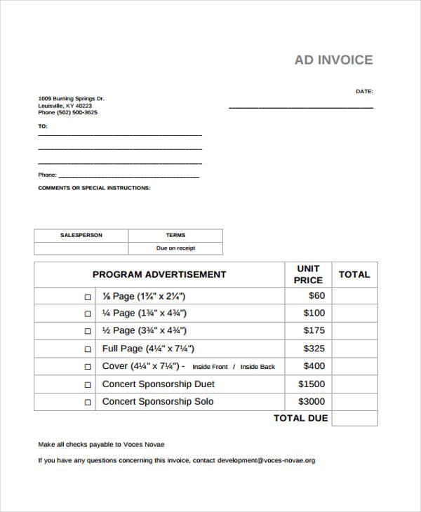 free invoice format