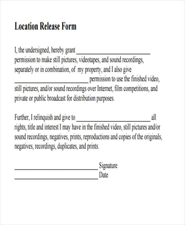 FREE 8 Sample Film Release Forms In PDF MS Word