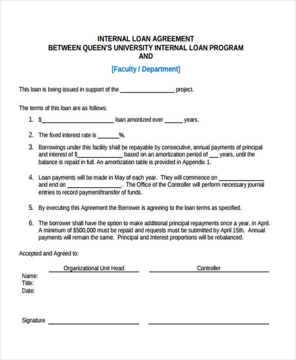 free office loan agreement