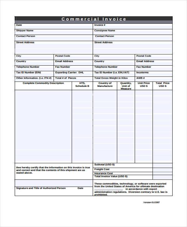 free printable invoice form1