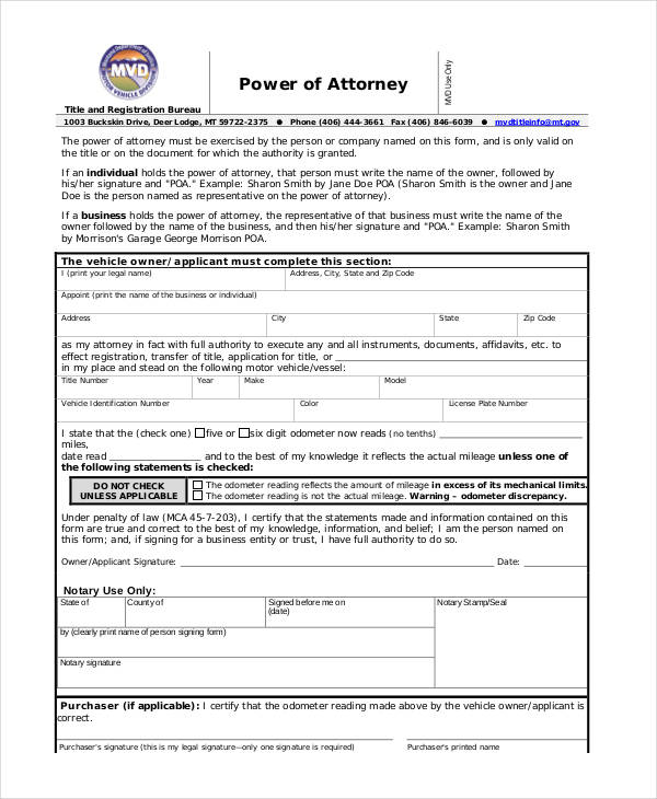 free printable power of attorney form2