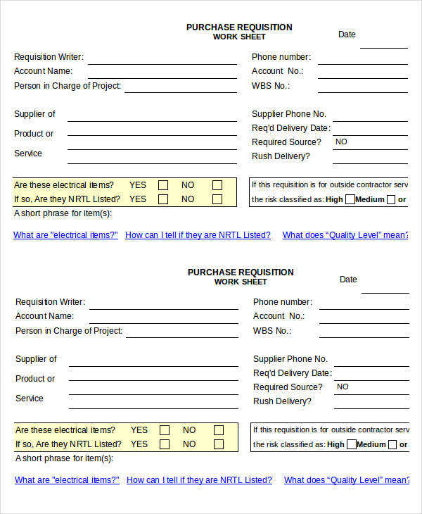 free purchase requisition form1