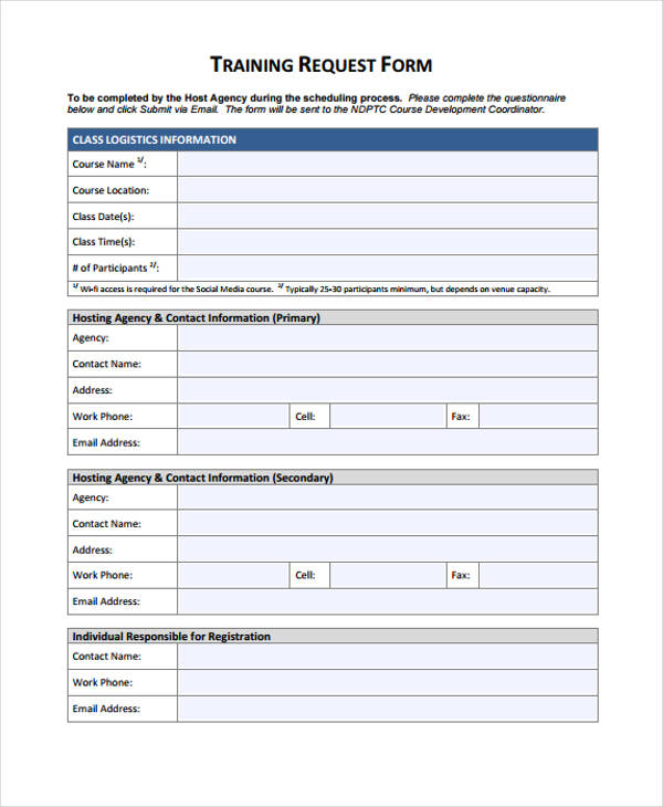 Free 49 Sample Employee Request Forms In Pdf Ms Word