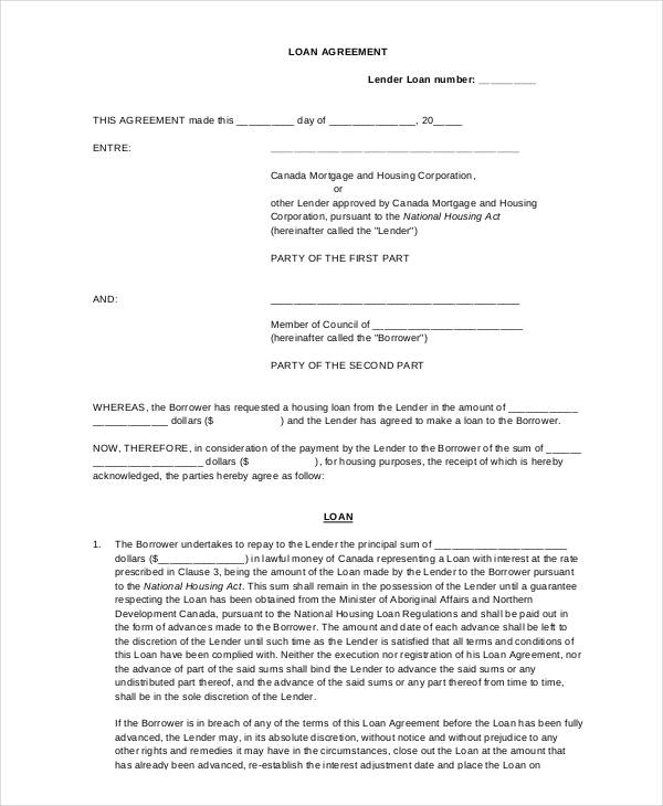 free sample loan agreement1