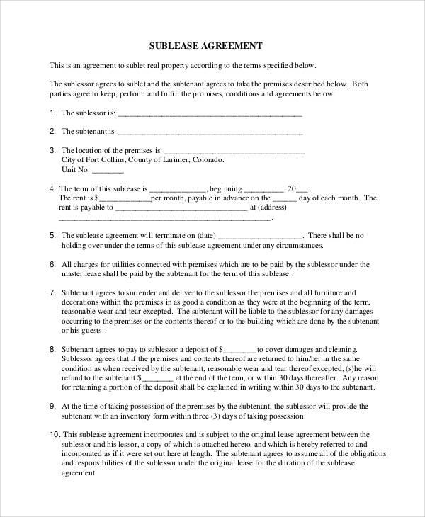 FREE 60+ Lease Agreement Forms in PDF | MS Word