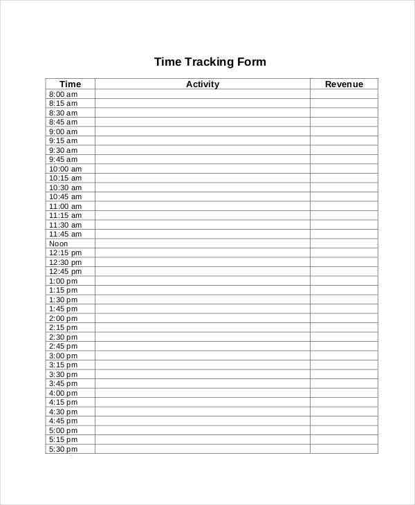 free time tracking form1