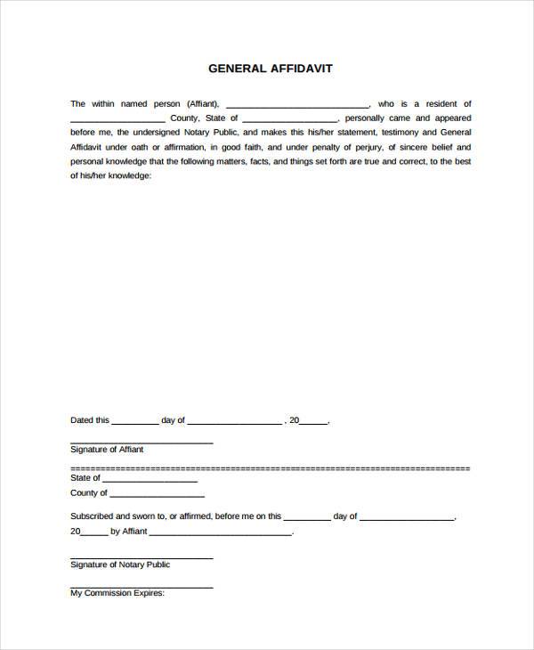 FREE 42+ Affidavit Forms in PDF