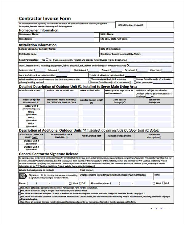 general contractor invoice form1