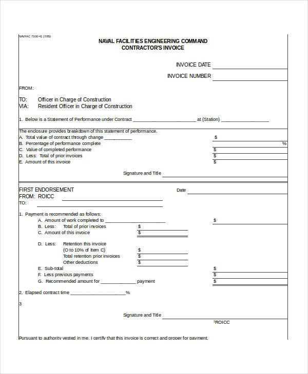 proforma invoice blank form Invoice Forms 24  Excel FREE