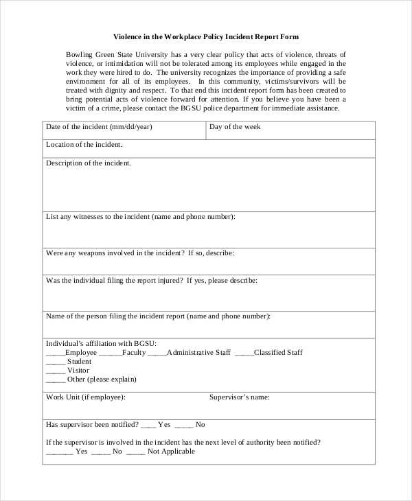 general workplace incident report form1