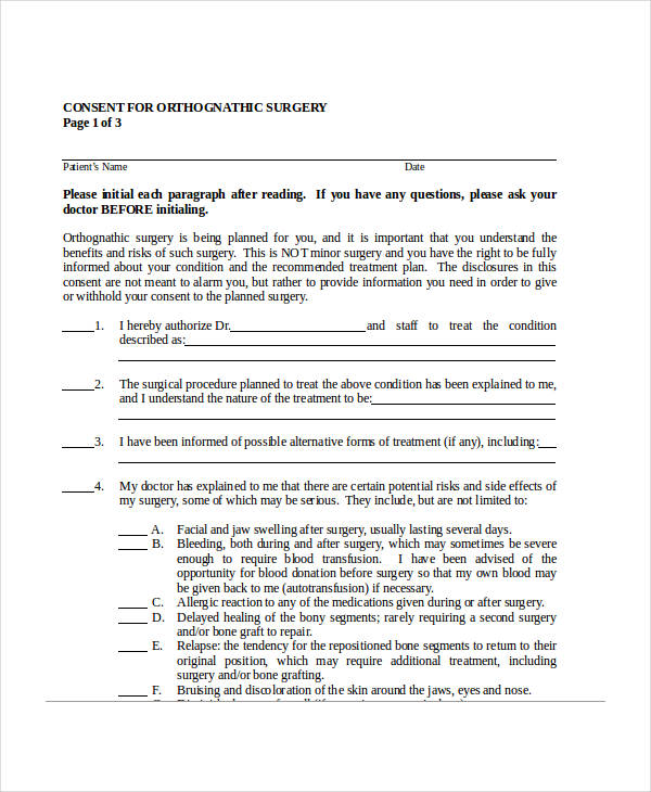 general surgery consent form