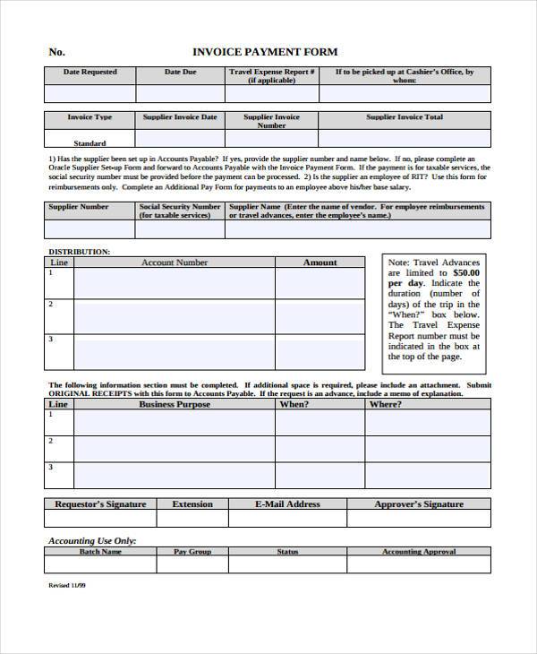 form distribution invoice Forms FREE  Invoice 37  PDF