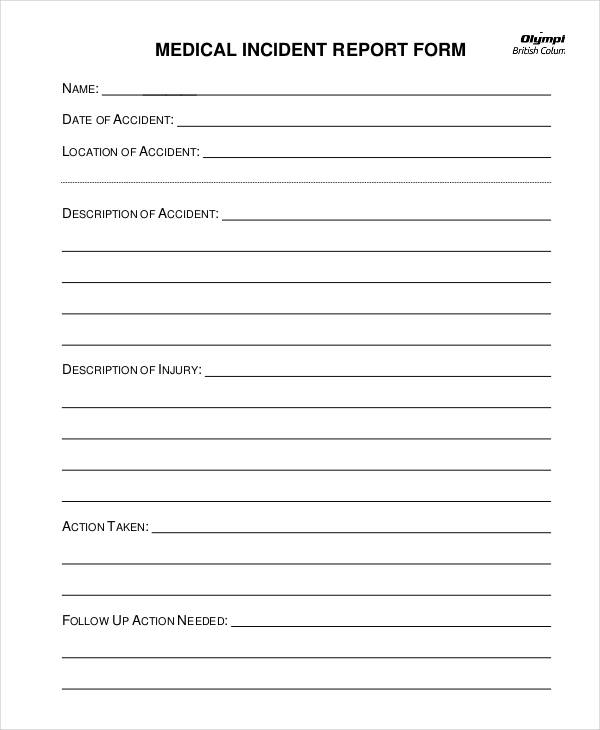 FREE 37 Incident Report Forms In PDF MS Word Excel