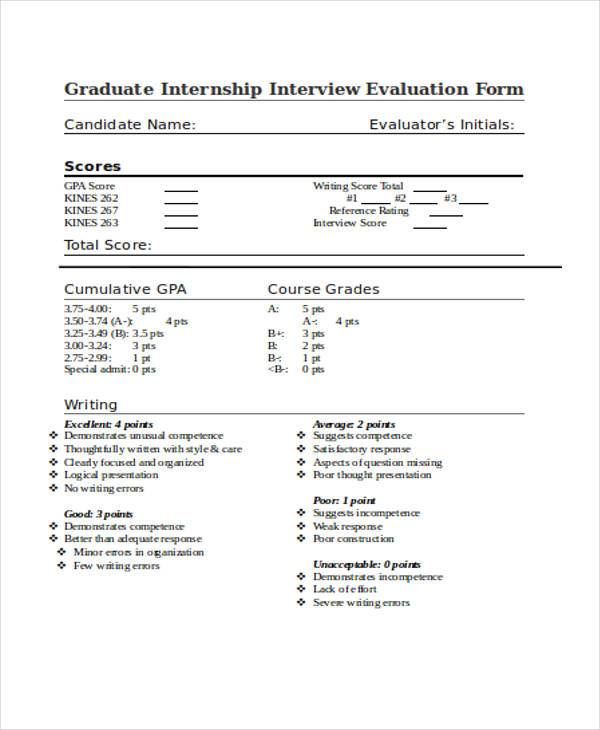 graduate internship interview evaluation form1