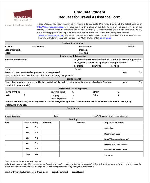 graduate student travel assistance request form1