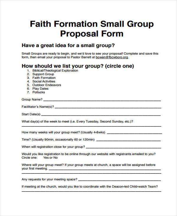 grant writing proposal form