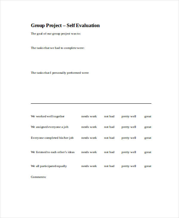 group project self evaluation form1