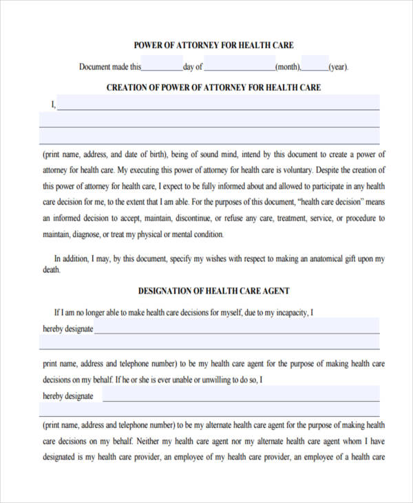 FREE 24+ Printable Power of Attorney Forms in PDF | MS Word