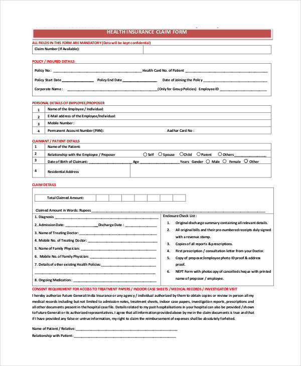 health insurance claim form3