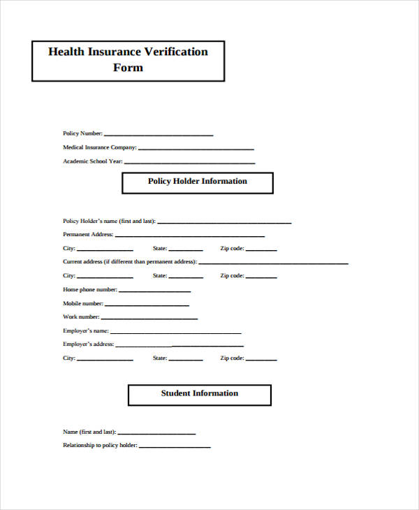 Free 32 Verification Forms In Pdf Excel Ms Word 9504