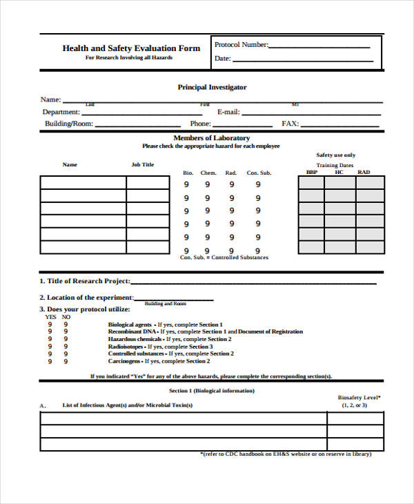 health safety training evaluation form1