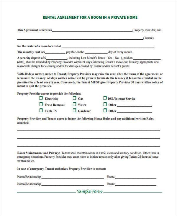 home rental application form