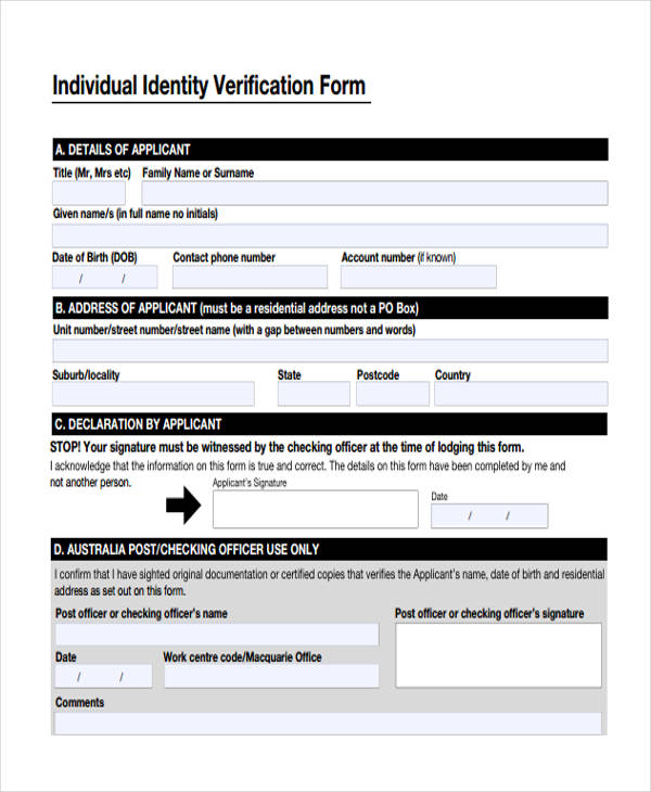 FREE 40+ Verification Form Samples, PDF, MS Word, Google Docs