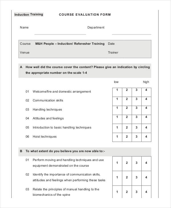 FREE 26+ Training Evaluation Forms in PDF | MS Word