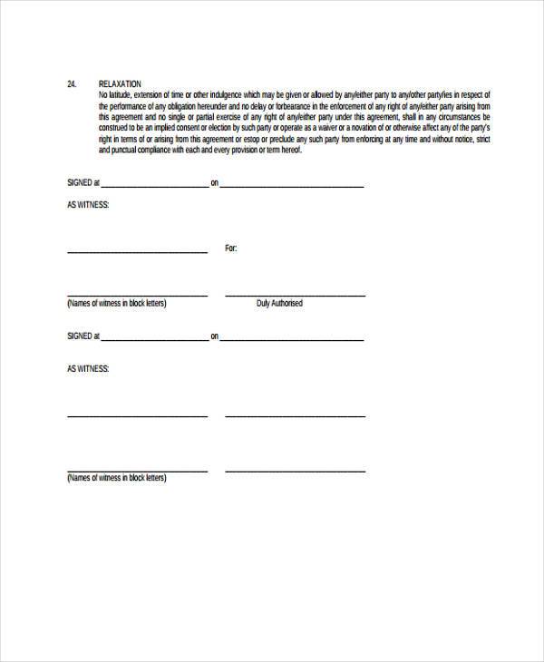 installment sale agreement form example