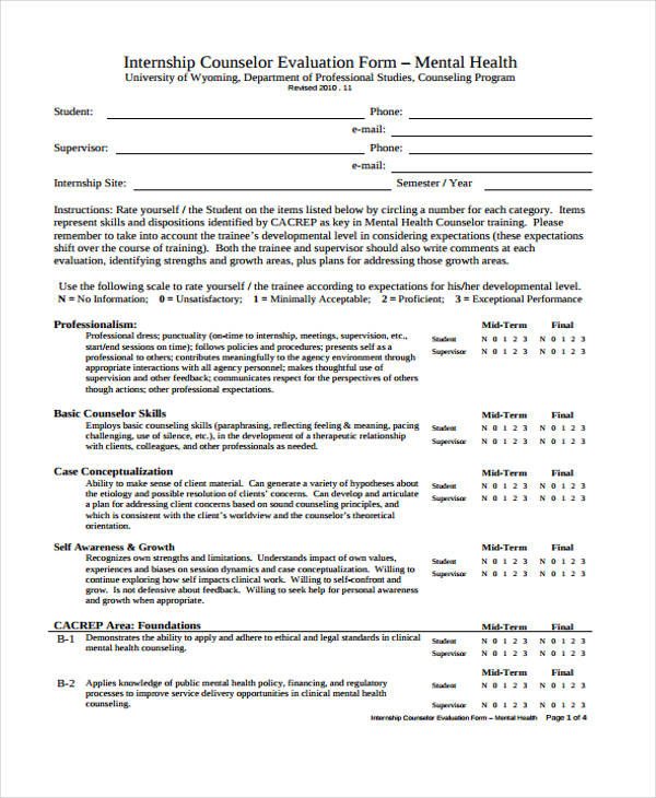 internship counsellor interview evaluation form2