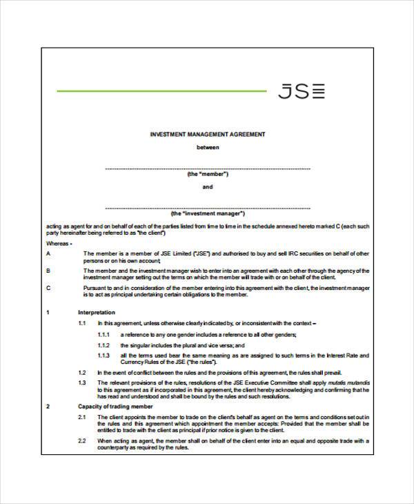 FREE 9+ Investment Agreement Forms in PDF MS Word