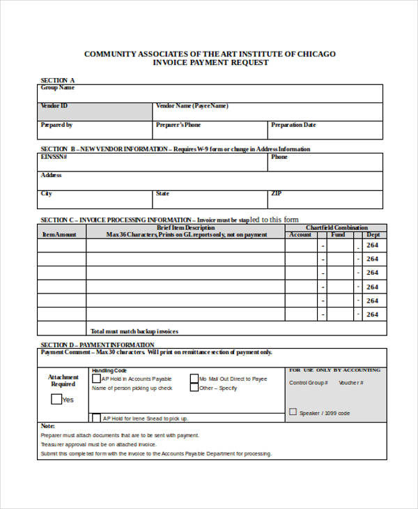 invoice payment form Forms Word Invoice in