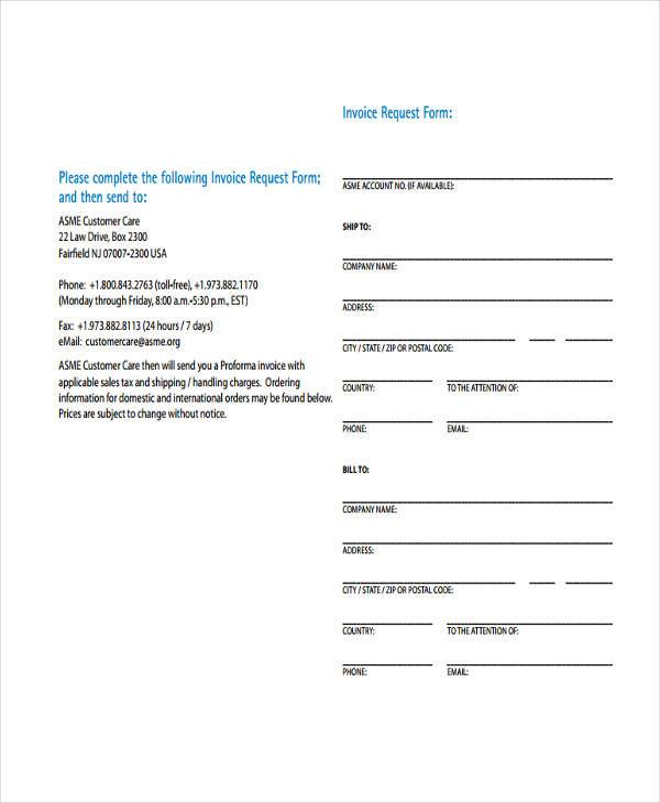 FREE 37 Invoice Forms