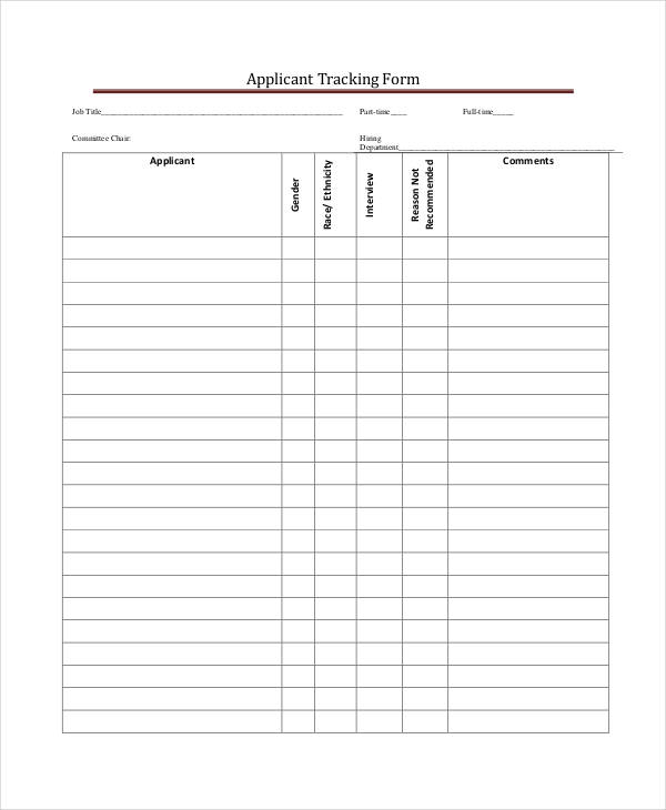 FREE 42+ Tracking Form Examples in PDF | Excel | MS Word