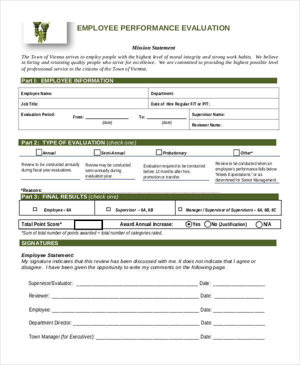 2022 Employee Evaluation Form Fillable Printable Pdf Forms Handypdf 9795