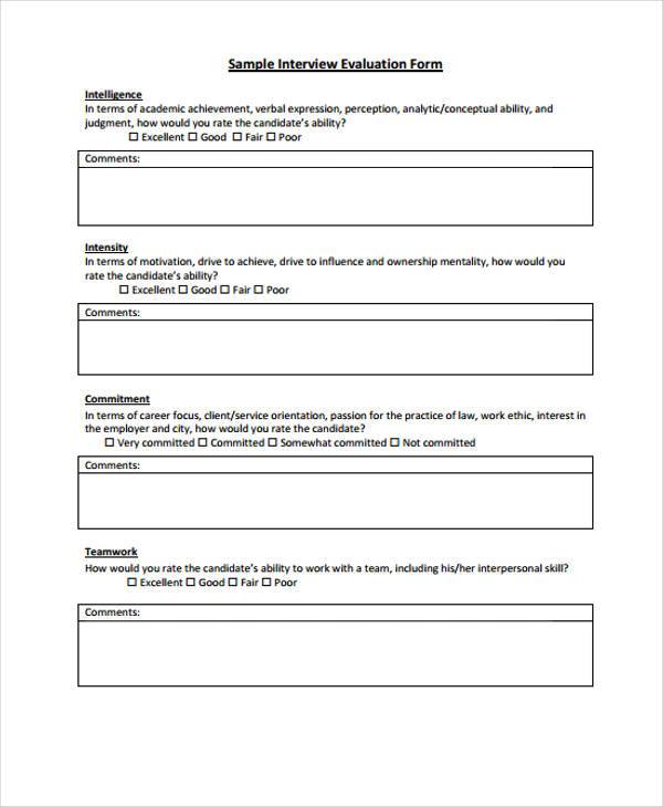 job interview evaluation form1
