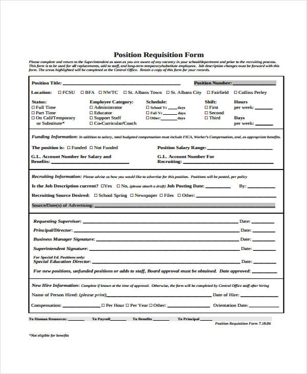 FREE 40+ Sample Requisition Forms in Excel | PDF | MS Word