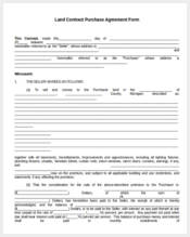 land contract purchase agreement form1