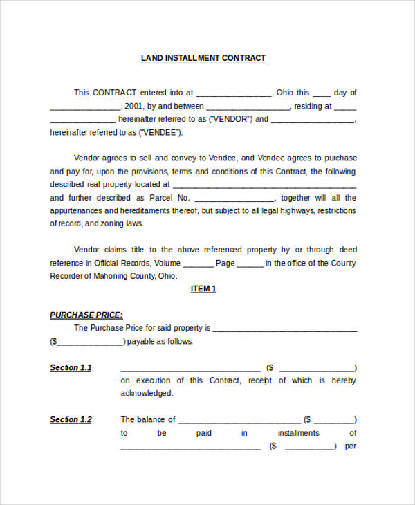 land installment contract form3