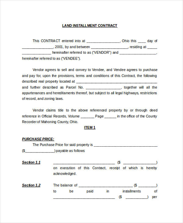 FREE 39+ Contract Form Samples, PDF, MS Word, Google Docs