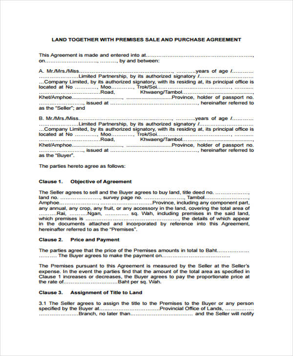land sale agreement form1