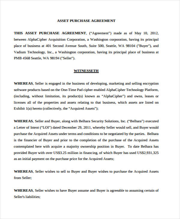 FREE 30+ Sample Purchase Agreement Forms in MS Word | PDF