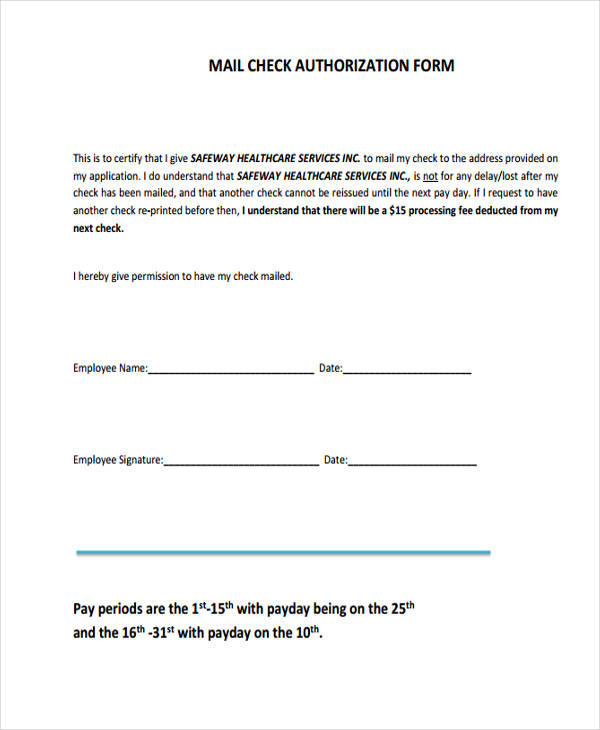 mail check authorization form in pdf