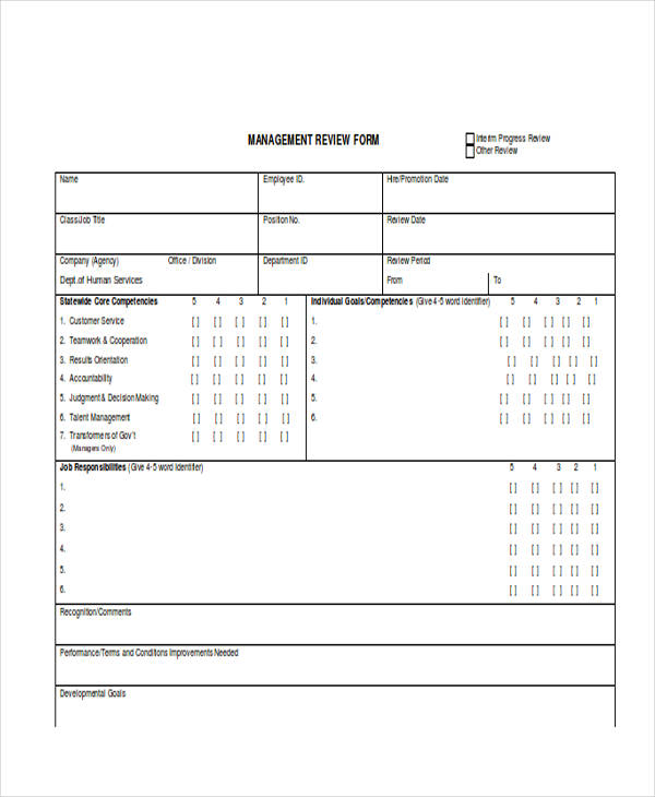 management review form1