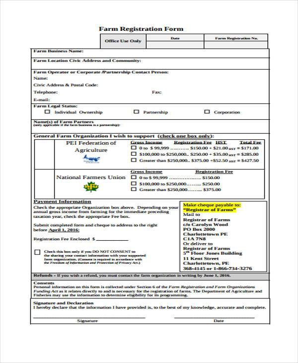 manual farmer registration form in pdf
